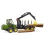 Bruder tractor forestier John Deere 1210E cu graifer si 4 busteni